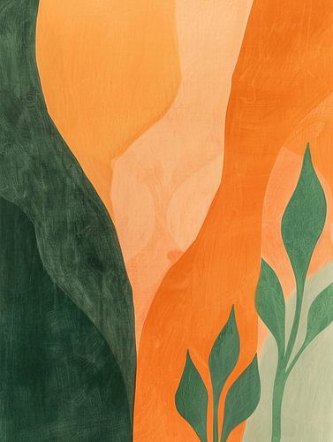 Peinture moderne scandinave colorée