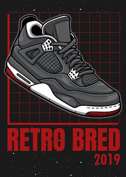 Jordan 4 Retro Bred Sneaker van Adam Khabibi