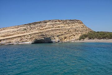 Matala grotten op Kreta  in Griekenland