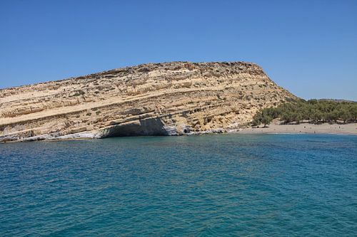 Matala grotten op Kreta  in Griekenland