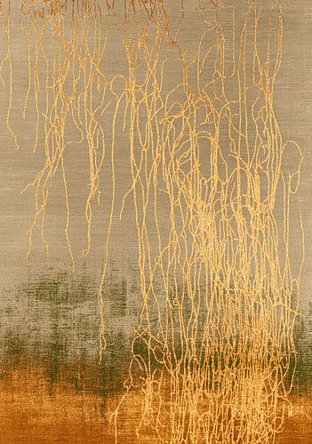 Gouden lijnen op aardetinten