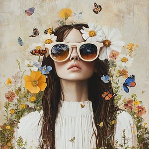 Sonnenbrille Blumen