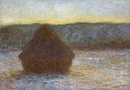 Grainstack, Tauwetter, Sonnenuntergang, Claude Monet von The Masters Miniaturansicht