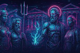 Cyberpunk-Götter in Tempeln von Art & Soul Creations