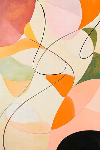 Abstracte kleuren en lijnen