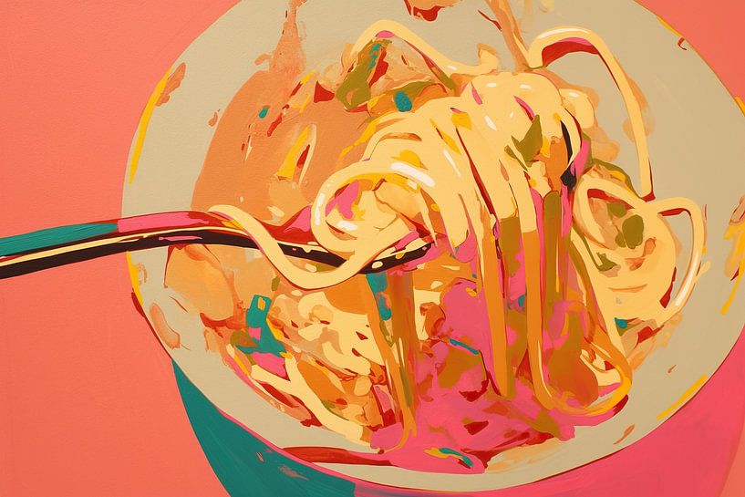 Spaghetti-Malerei von ARTEO Gemälde