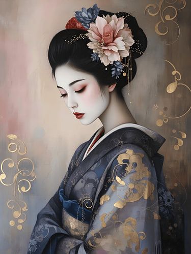 Geisha in goud