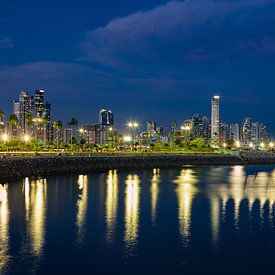 Panama City skyline at blue hour by Jan Schneckenhaus