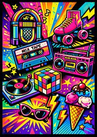 Lebendige Retro-Pop-Art von irgian firmansyah