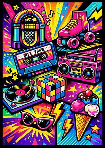 Levendige Retro Pop Art