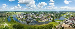 Hardenberg panorama luchtfoto van de stad aan de oever van de vecht van Sjoerd van der Wal Fotografie