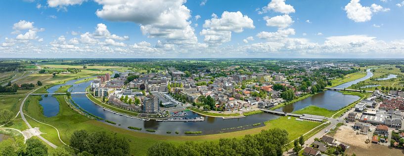 Hardenberg vue aérienne panoramique sur la ville au bord du par Sjoerd van der Wal Photographie