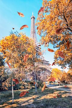 De Eiffeltoren in Parijs van Manjik Pictures