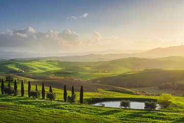 Landschap in Volterra. Toscane, Italië van Stefano Orazzini