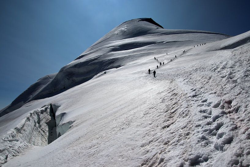 Alpinisten op de Allalinhorn van Felina Photography