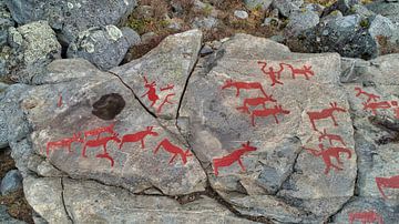 Rock drawings Namforsens by Fields Sweden