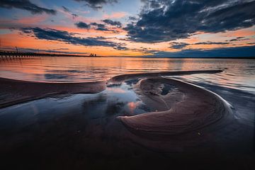 Zand patronen in het Siljan meer (Zweden) van Martijn Smeets