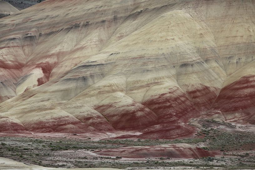Painted Hills in the John Day Fossil Beds National Monument at Mitchell City, Wheeler County, Northe by Frank Fichtmüller