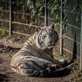 Tigre blanc sur Eveline van Beusichem