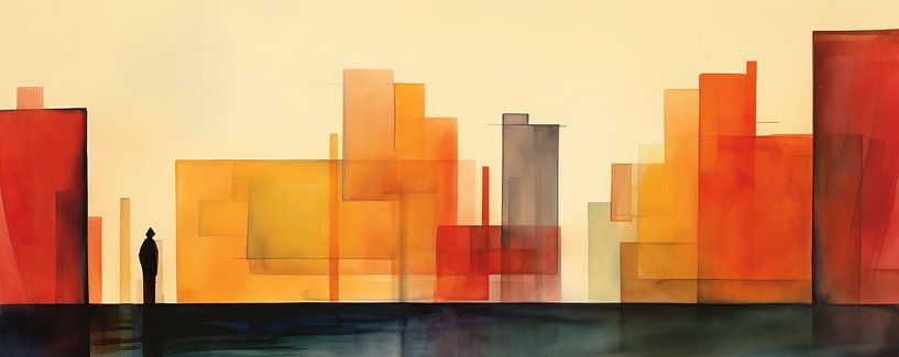 Explorer van Abstract Schilderij