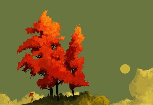 Een avond in de herfst