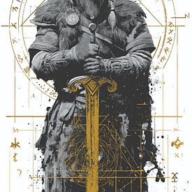 Viking warrior with a mighty sword by Pixelbull Design