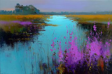 Turquoise Oever van Kunst Kriebels