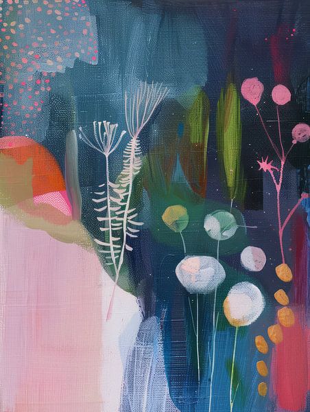 Colourful botanical abstract by Studio Allee