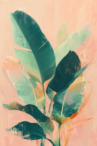Bananan Leaves in Pastels no.1