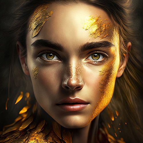 Portret Schilderij Vrouw: Luxe Portret &amp; Gouden Mindset