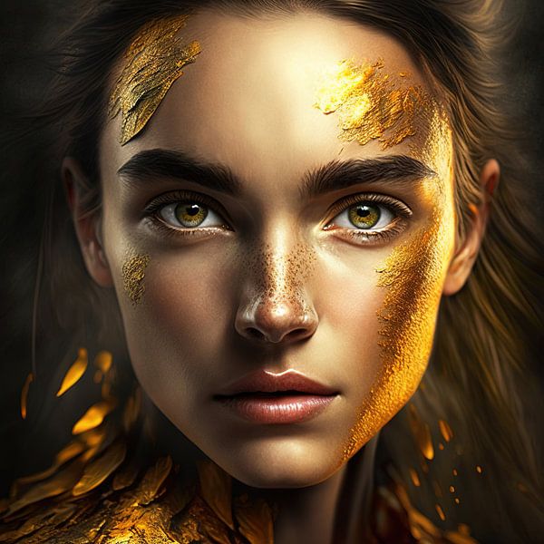 Porträtmalerei Frau: Luxusporträt &amp; Golden Mindset von Surreal Media