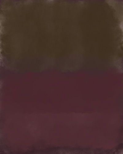 Warm donkerbruin en rood. Kleurenveldschilderij geïnspireerd door Mark Rothko.