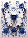 Delft Blue Butterfly Tile by Studio Ypie thumbnail