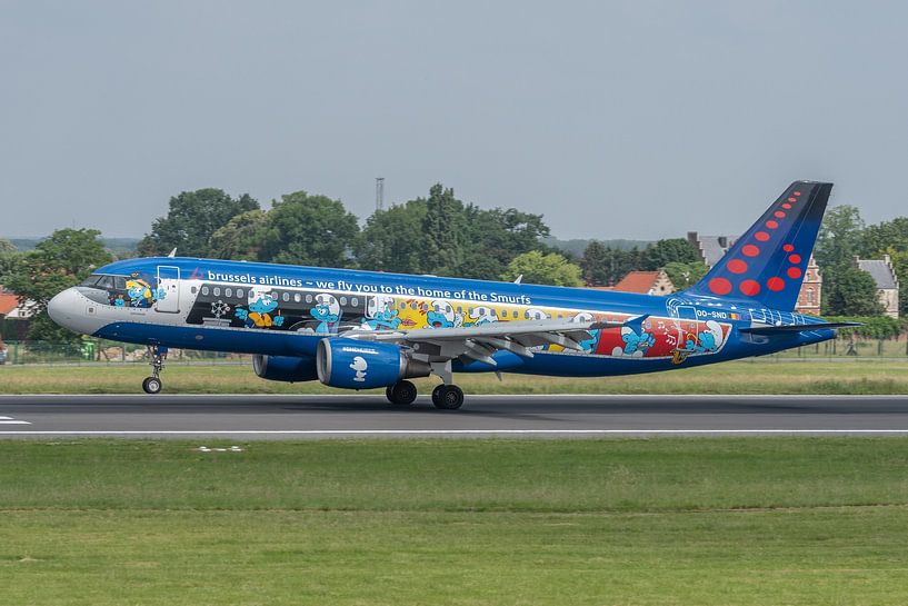 Beautifully painted Airbus A320 of Brussels Airlines (registration OO-SND, theme of the painting is  by Jaap van den Berg