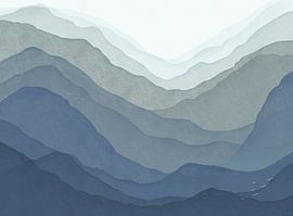 Mountain View Japan - Modern Abstract by Studio Hinte