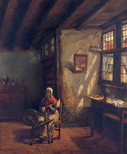 Henri De Braekeleer, De spinster, 1870