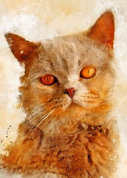 cat 11 animals art #cat #cats #kitten by JBJart Justyna Jaszke