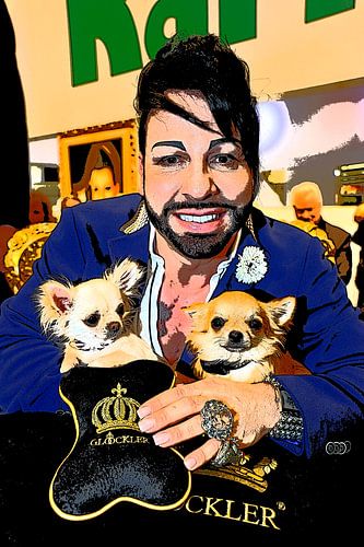 Harald Glöckler met honden