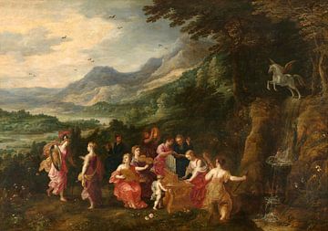 Visite de Minerve aux Muses, Hendrick van Balen, Joos de Momper, Jan Brueghel l'Ancien