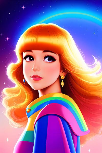 Fille arc-en-ciel par Hilde Remerie Photographie et art numérique