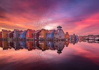 Reitdiephaven Groningen sunset