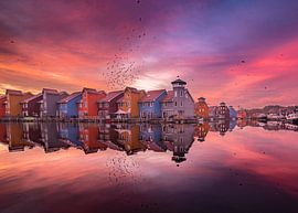 Reitdiephaven Groningen sunset by Tara Kiers