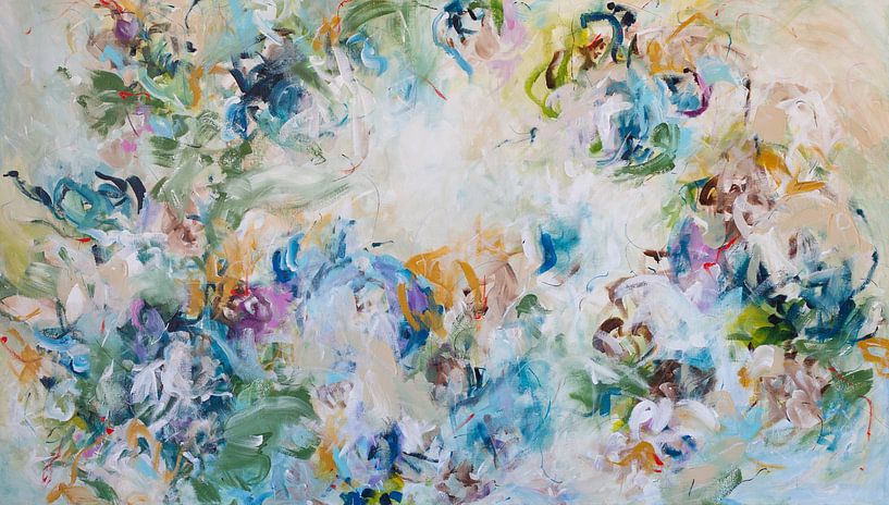 Air Affair - hand-painted abstract by QEIMOY