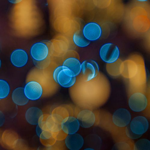 Kerst lichtjes in geel en blauw