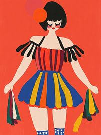 Artiste de cirque en tenue burlesque sur Franka Poulain