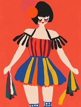 Circus artieste in burlesque outfit van Franka Poulain