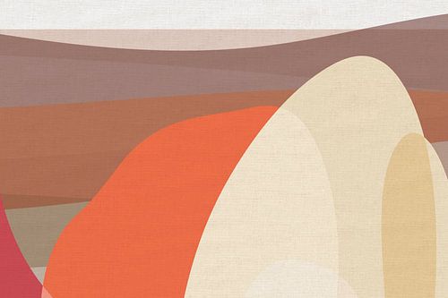 Abstract landschap in kleurrijke vormen