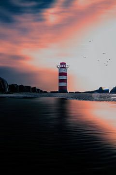 Leuchtturm-Pier IJmuiden von Jeroen Mondria