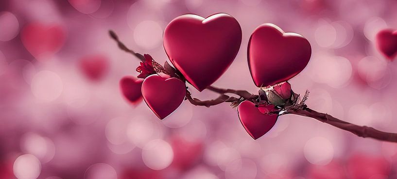 Red Heart Branch,Illustratie van Animaflora PicsStock