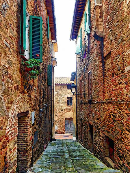 Via della Mercantia Paciano Umbria by Dorothy Berry-Lound